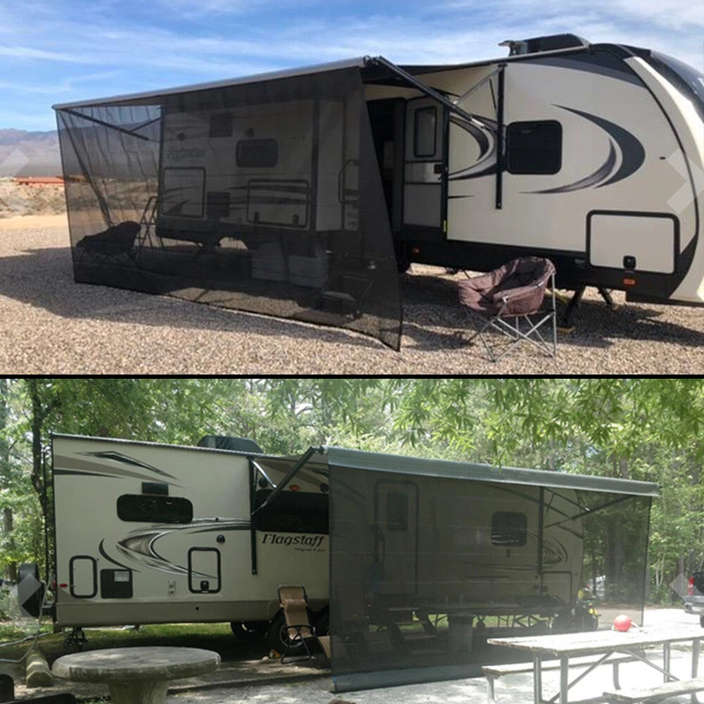 90% RV Awning Sun Shade Privacy Screen for Camper (11'-20')