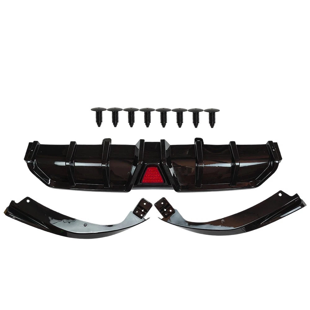 Gloss Black Diffuser Kit with LED Light for Civic Sedan (2016–2021)
