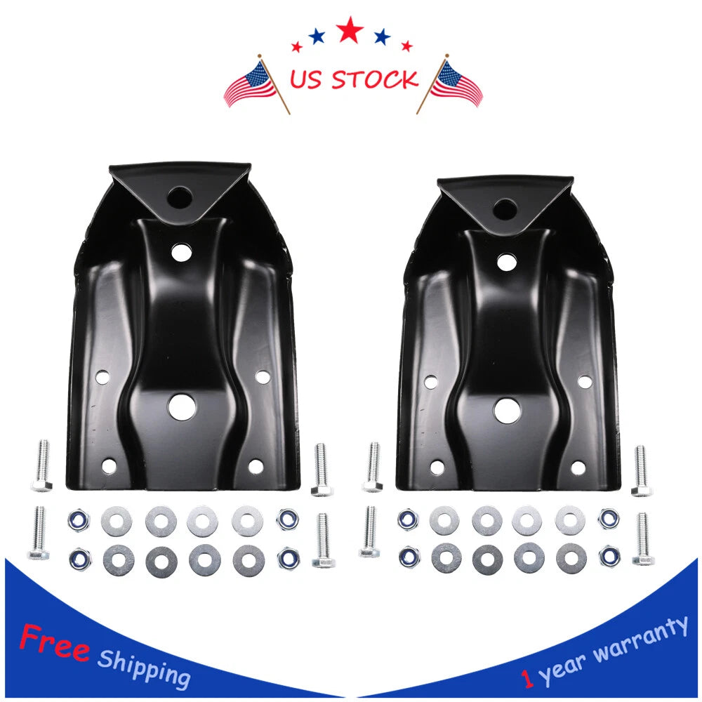 Set of 2 Rear Leaf Spring Hanger Shackles for Chevy Silverado GMC 1500 