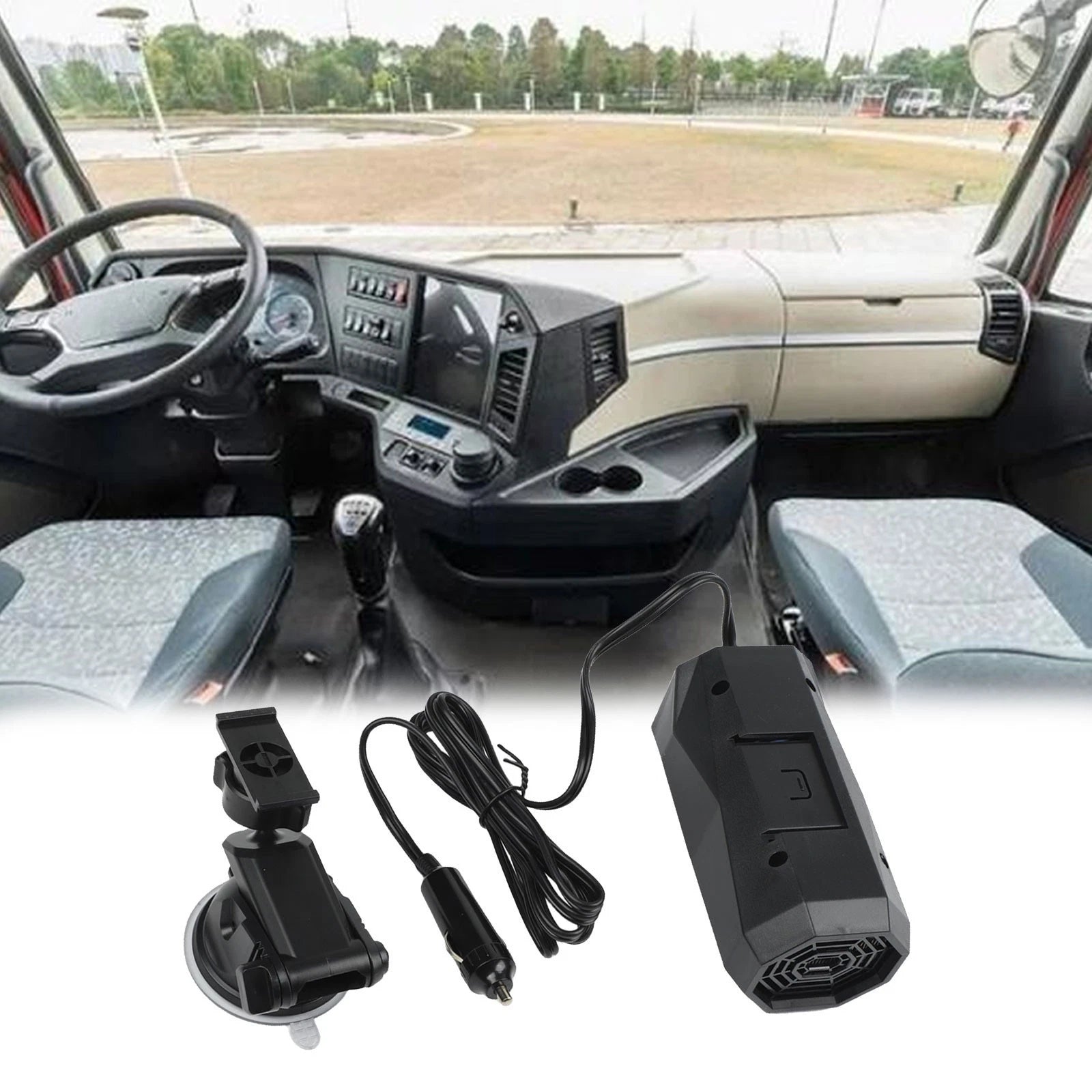 12V 150W Portable Car Heater with Suction Holder for Windshield Defogger