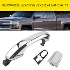 Set of 2 Rear Exterior Door Handles for Chevy Silverado Tahoe Suburban (2015–2022)
