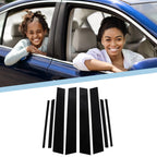 8 Pcs Window Trim Cover for Toyota RAV4 (2013–2018) Black