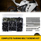 Set of Black Motorcycle Fairing Bolts for USA Models