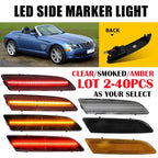 2X Smoke Front & Rear Bumper Side Marker Light for Chrysler Crossfire (2004–2008)