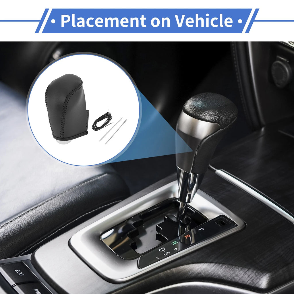 1 Pc Gear Shift Knob Cover for Nissan Altima (2019–2024) Black Faux Leather