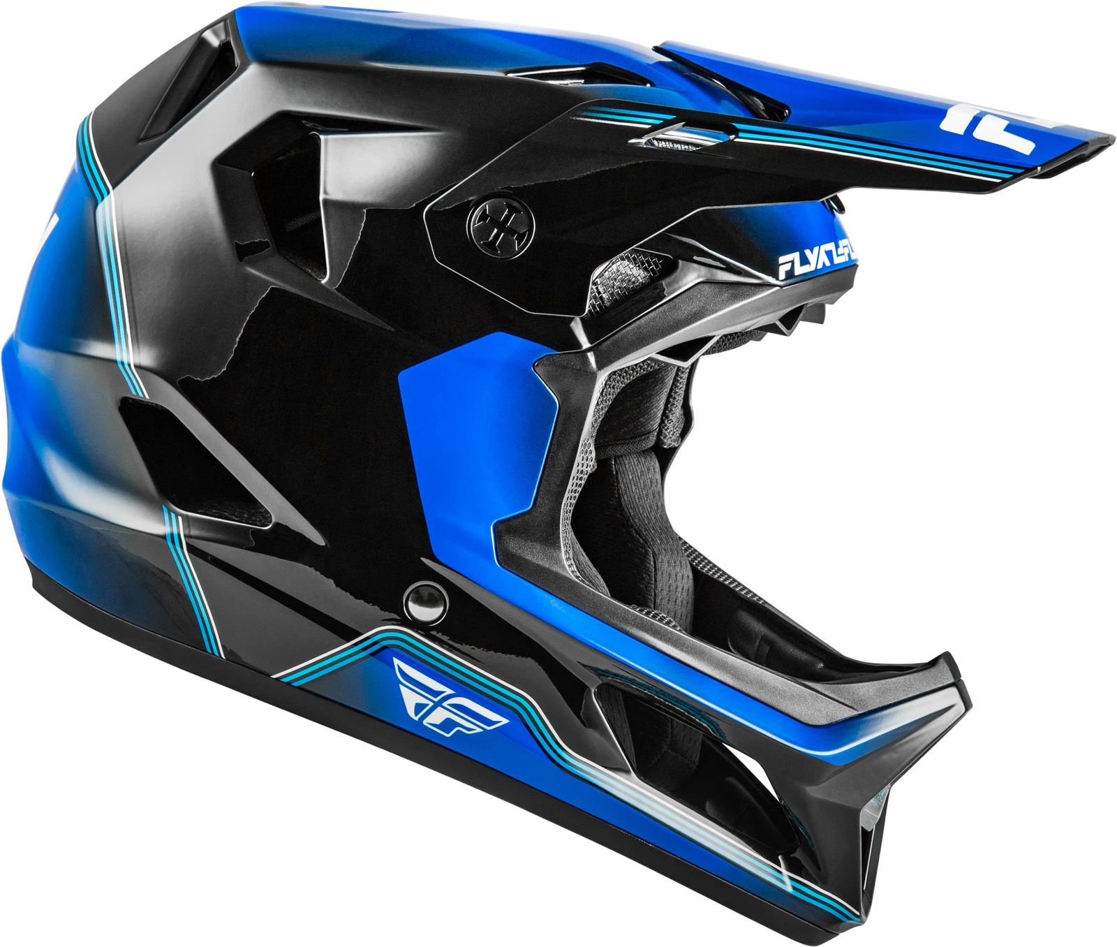 Fly Racing Rayce Repeat Full-Face Helmet for Bicycle (Large, Black/Blue)
