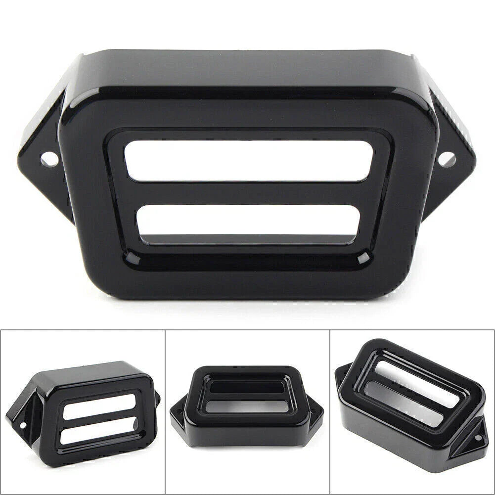 Black Voltage Regulator Cover for Harley Road Glide, Road King (1998-2008)
