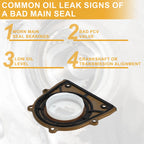 1 Pc Rear Crankshaft Oil Seal with Flange for Mazda CX-5 (2012–2017) No.LF01-11-310