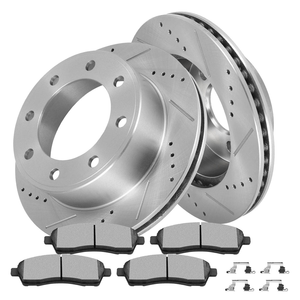 Rear Brake Rotors & Ceramic Pads for Ford F-250 Super Duty (1999–2004)
