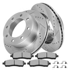 Rear Brake Rotors & Ceramic Pads for Ford F-250 Super Duty (1999–2004)