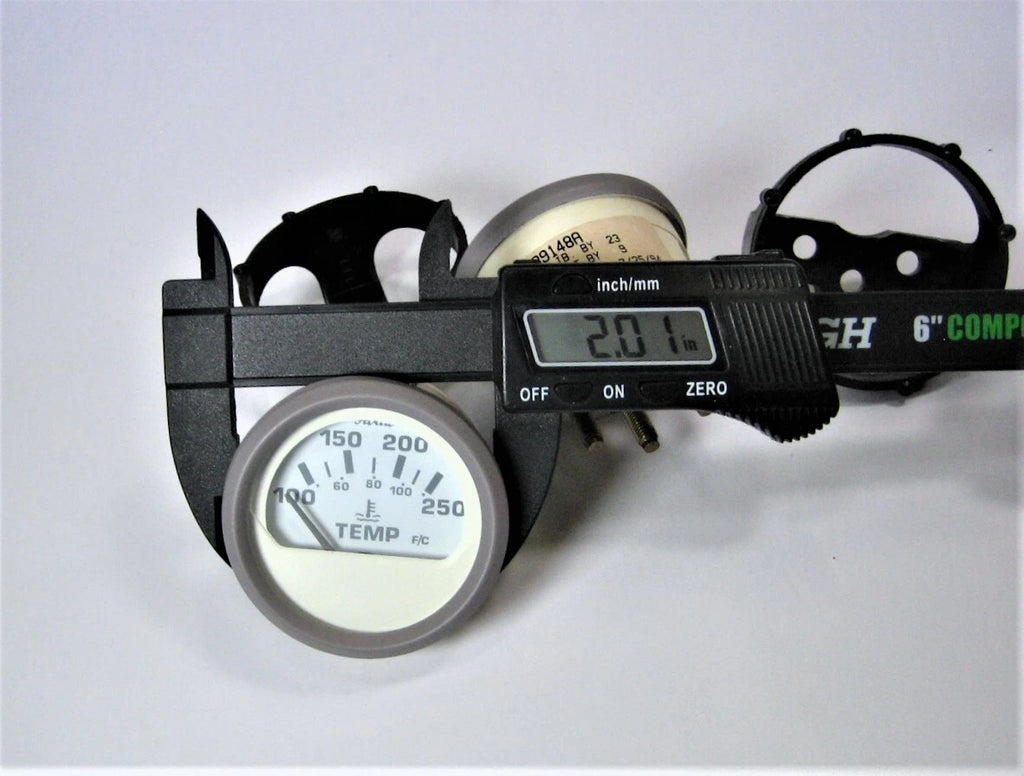 2X Faria GP9148A 2" White 100-250°F Temperature Gauge for Marine Applications