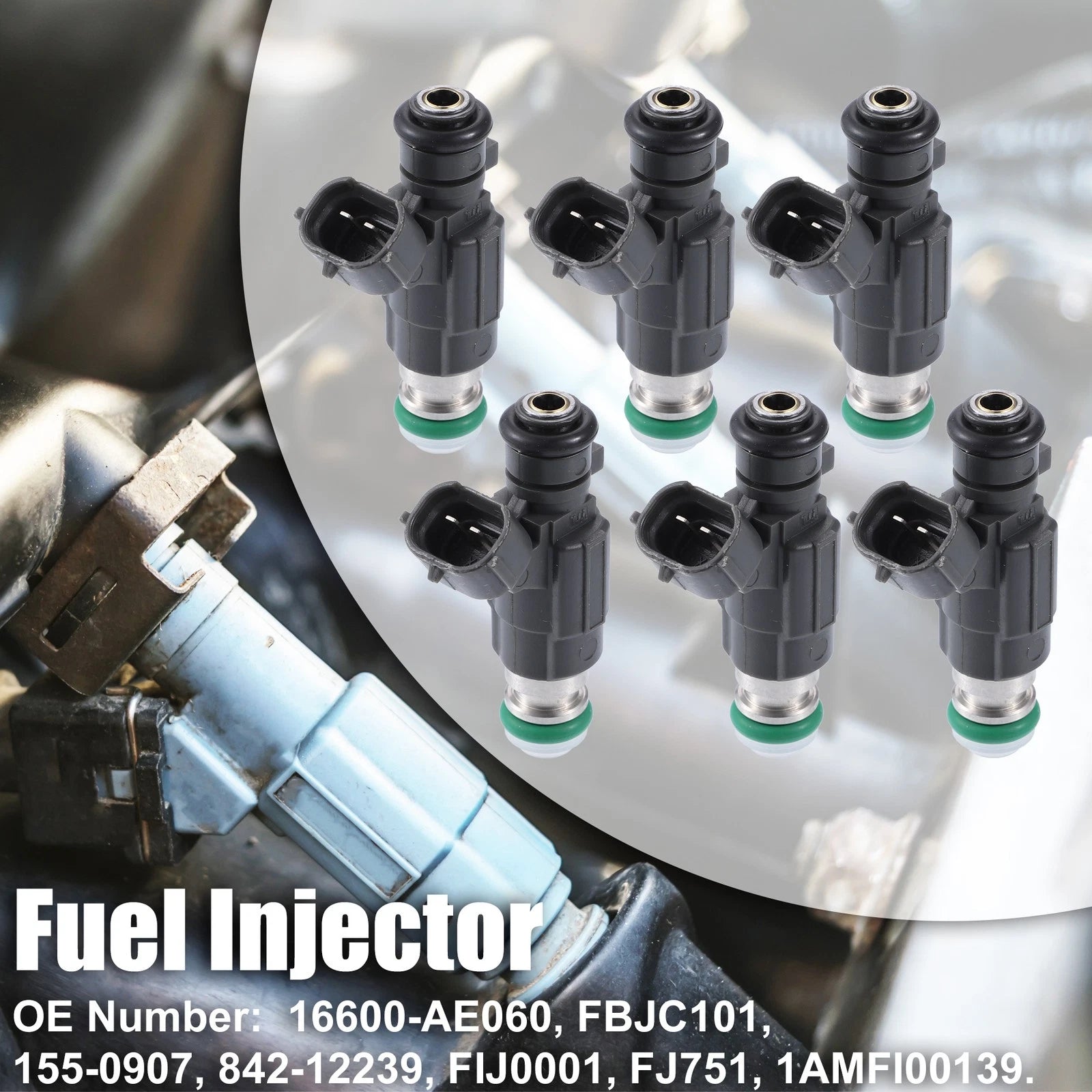 6X Fuel Injector for Nissan Altima 3.5L (2002–2005) 16600-AE060