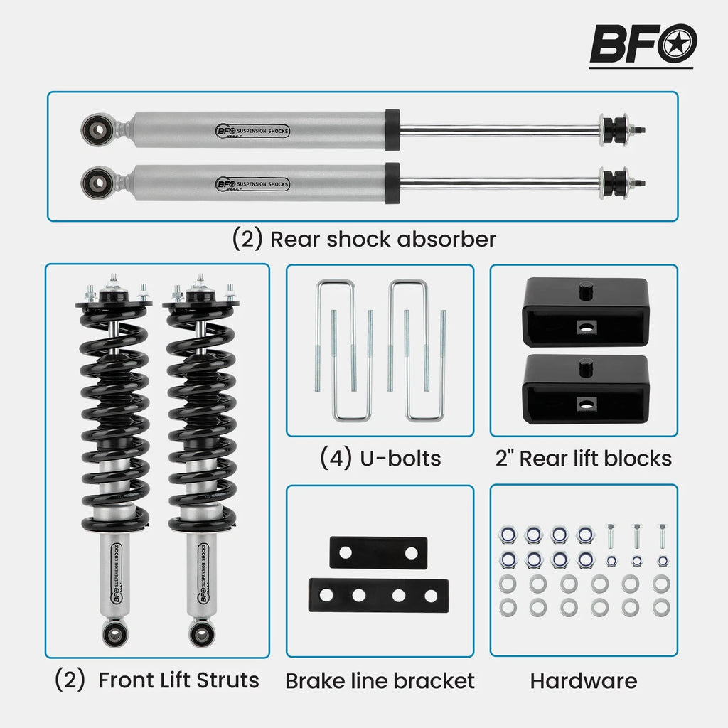 2.5" Lift Kit with Struts & Shocks for Toyota Tundra (2000-2006)