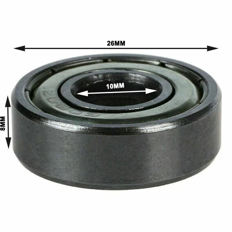 2pc Deep Groove Ball Bearings 6000Z 26mm x 10mm x 8mm Sealed