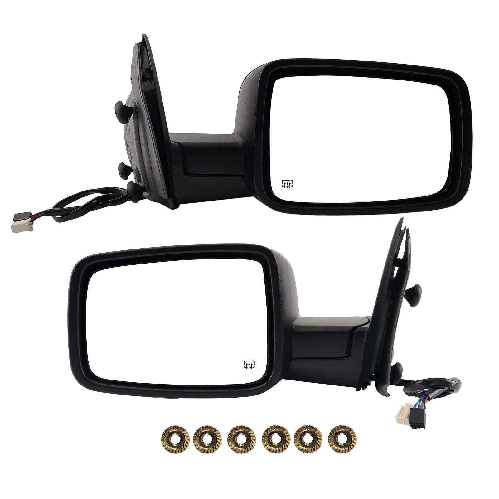 Heated Power Glass Side View Mirrors for Dodge Ram 1500 (2009-2018)