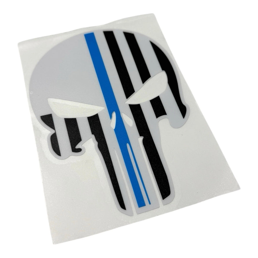 Thin Blue Line Punisher Skull Emblem Polished Stainless for Dodge Charger (2015–2023)