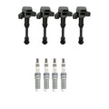 Set of 4 NGK Ignition Coils & Ruthenium Spark Plugs for Escape Fiesta Fusion (2013–2019)