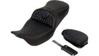 Saddlemen Roadsofa Seat Backrest for Harley Touring (2008–2023) Blue Honeycomb