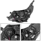 Headlight Assembly Set for Subaru Forester (2009-2013) Halogen Black