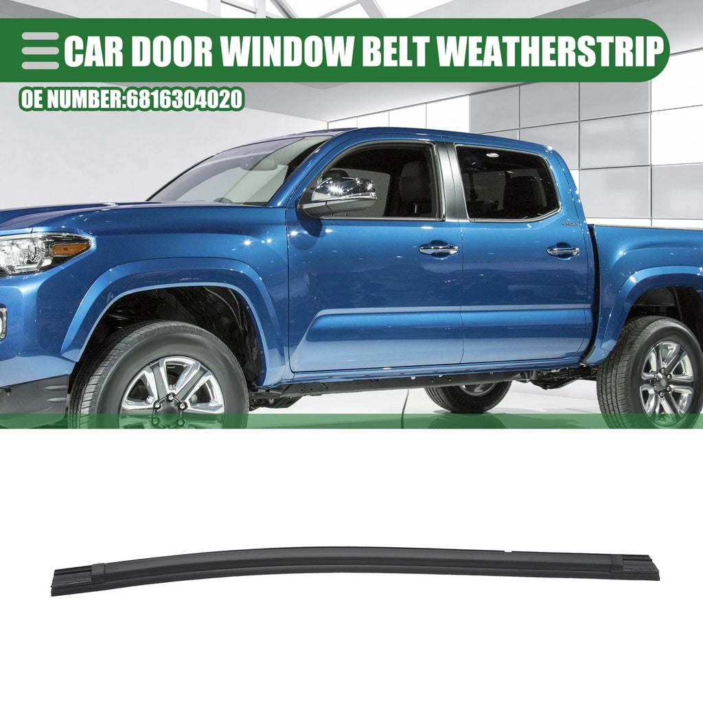 Rear Left Door Window Belt Weatherstrip for Toyota Tacoma (2005–2015) Black
