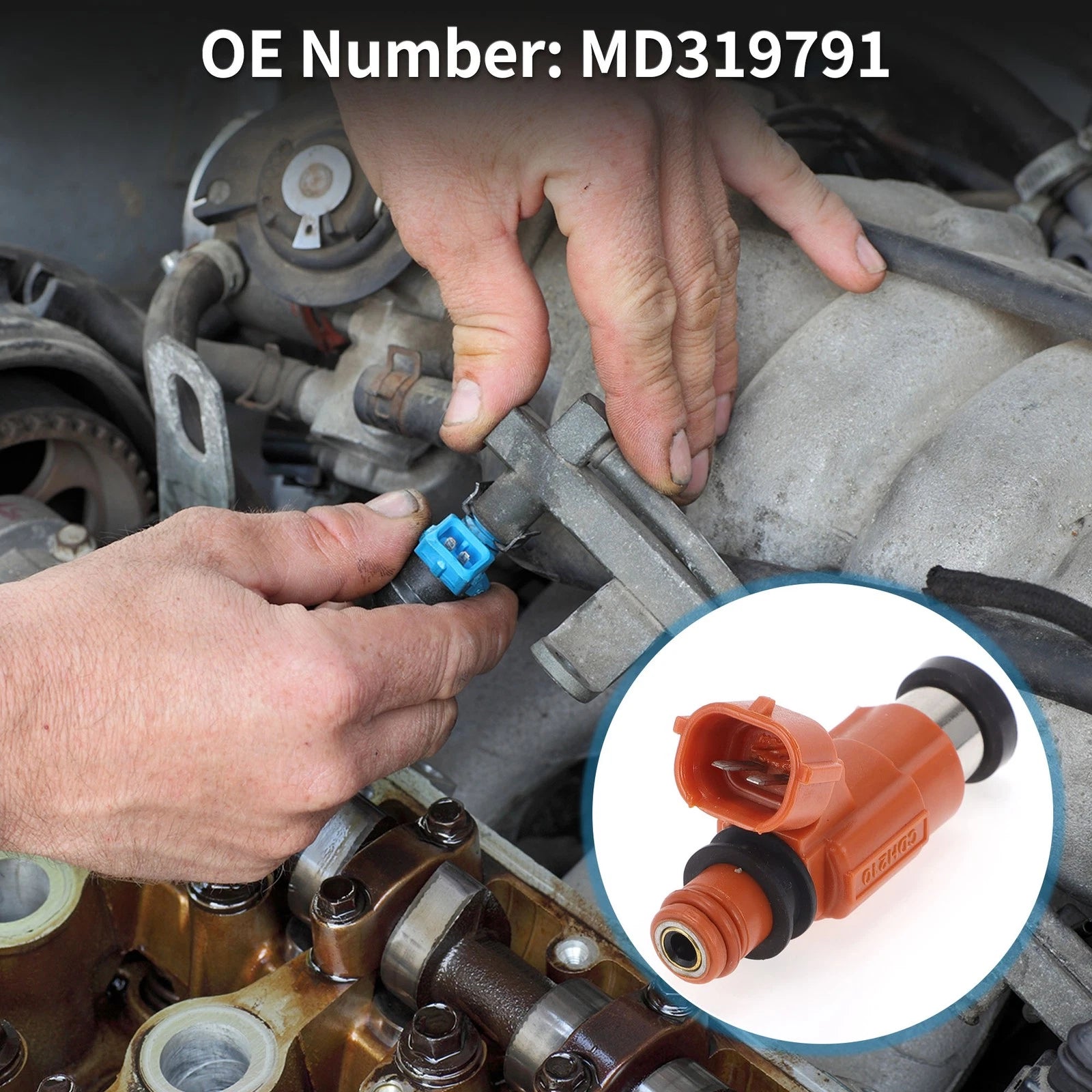 Fuel Injector MD319791 for Mitsubishi Eclipse GT (2000–2005) 1 Pc Red