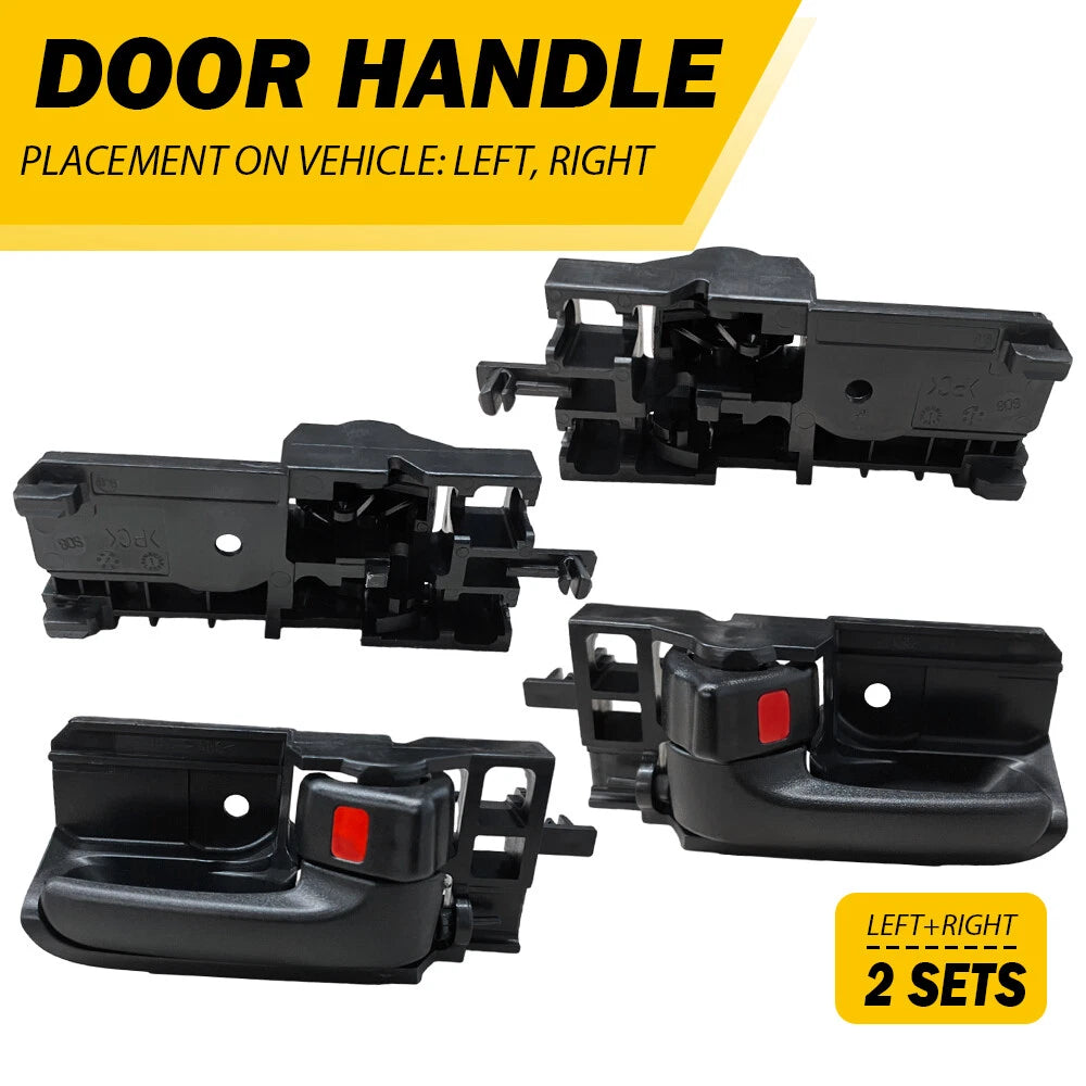 Set of 2 Interior Door Handles for Toyota Corolla (2003–2008) Black