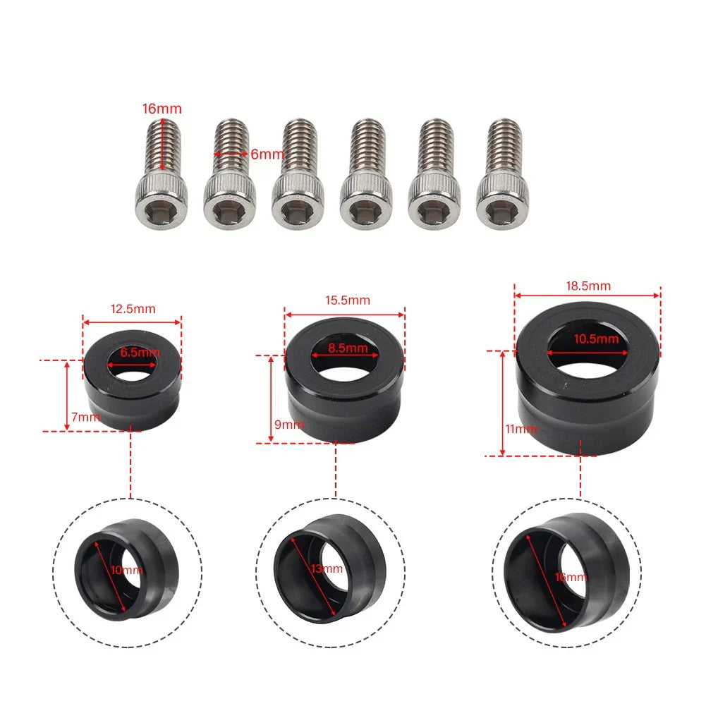 66X Chrome Engine Bolt Topper Caps for Harley Touring Road Street Glide (2009-2023)