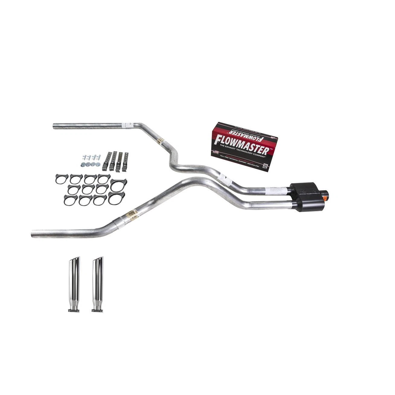 Dual Exhaust Pipe for F150 (2007–2013) - 2.5" Flowmaster Super 10 RC Tip