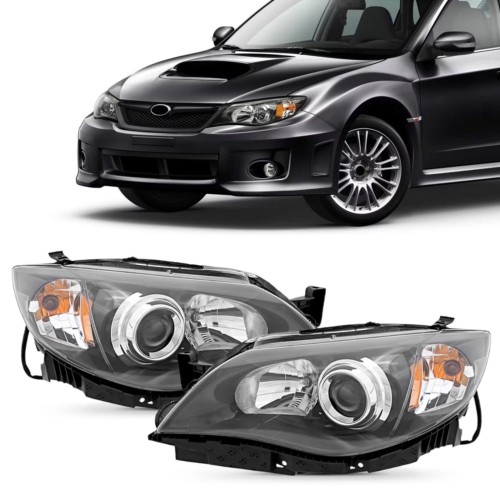 Headlight Assembly Set of 2 for Subaru Impreza (2008–2011)