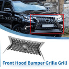 Front Upper Hood Grille for Lexus GX460 (2014–2022) Chrome Silver Tone