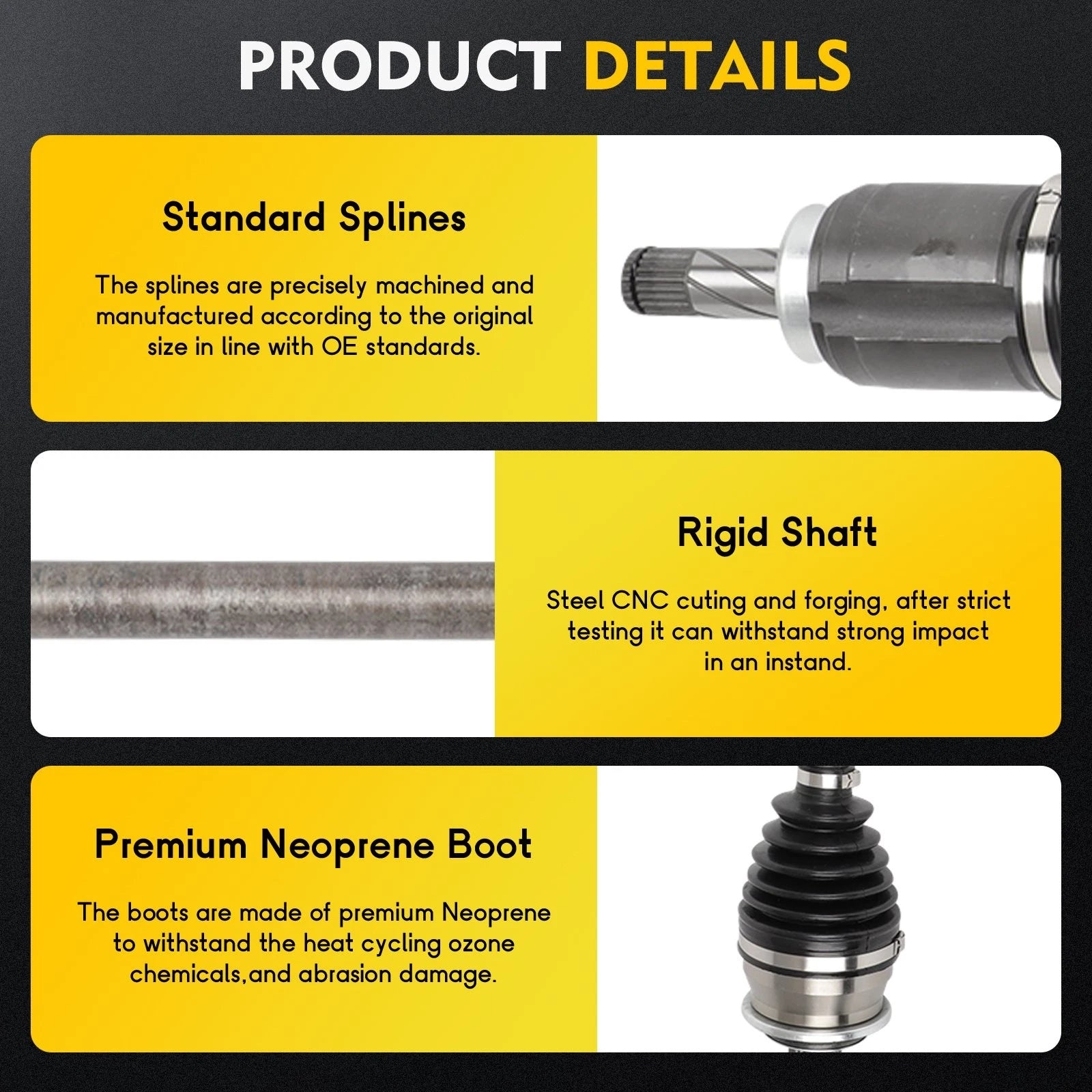 Front Right CV Axle Shaft for Chevrolet Sonic (2012–2017)