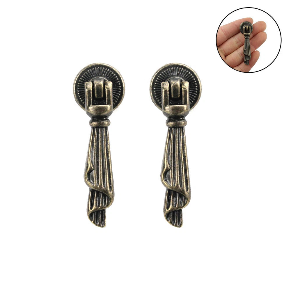 2X Antique Bronze Door Pull Handle for Cabinet Drawer Furniture