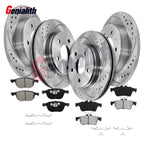 Set of 4 Disc Brake Rotors + Ceramic Pads for Ford C-Max (2013–2018)