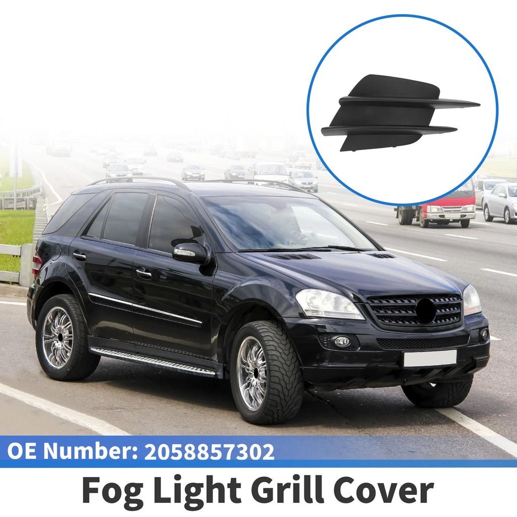 1 Pc Fog Light Grill for Mercedes-Benz W205 (2015–2021) No. 2058857302 Black