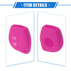 2X Key Fob Case Protector for Suzuki (2 Button) - Silicone Rose Red