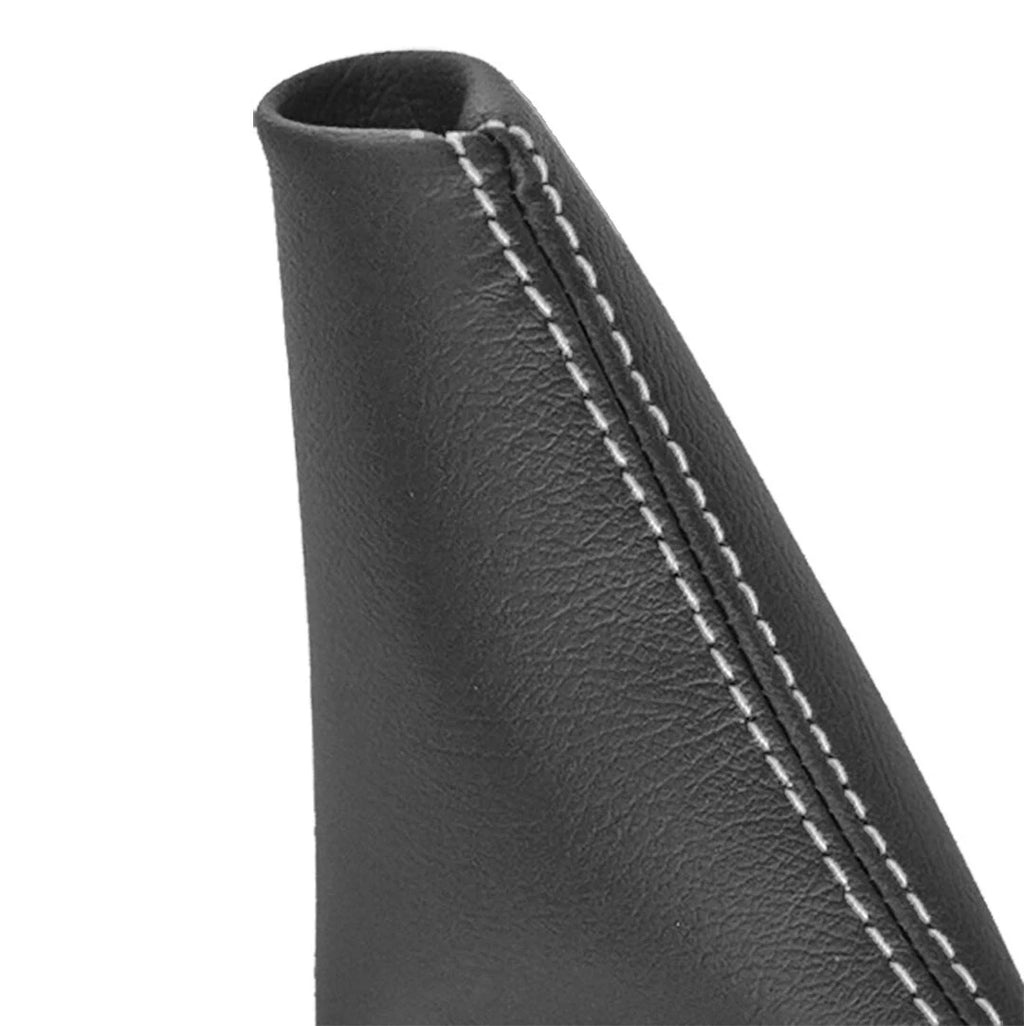 E Brake Boot Cover for Ford Escape (2005–2007) White Stitch PVC Leather