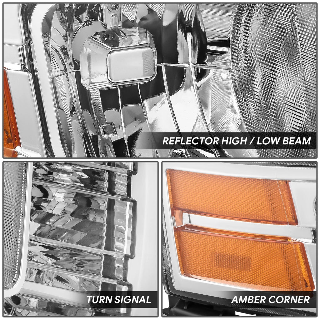Chrome Housing Amber Corner Headlight Lamp for Ford Flex (2009–2012)