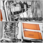 Chrome Housing Amber Corner Headlight Lamp for Ford Flex (2009–2012)