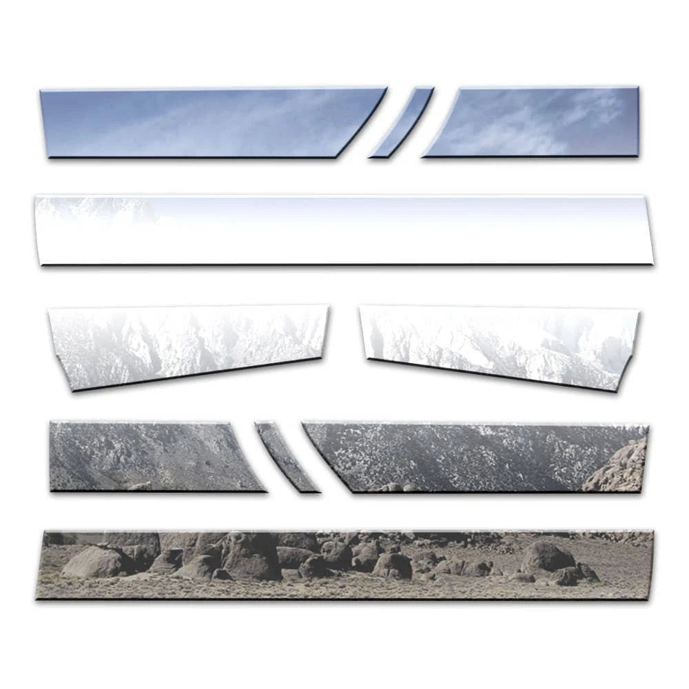 10pc 5 1/2" Rocker Panels for 04-15 Nissan Titan King Cab w/o Tool Box or Guards