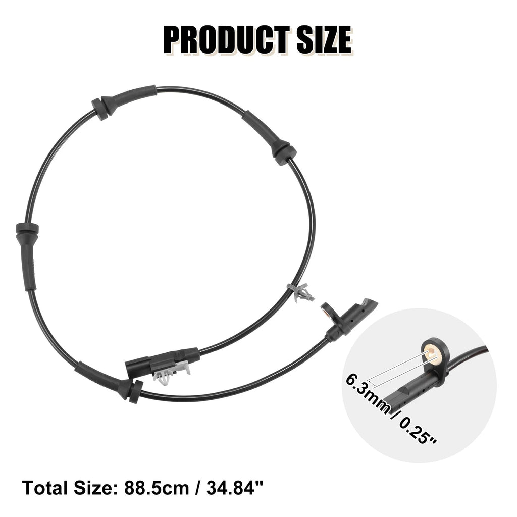 2pcs ABS Wheel Speed Sensor for Nissan Rogue (2015–2017) 47900-4CL4A