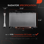 Radiator with Trans Oil Cooler for Subaru Impreza (2003–2007)