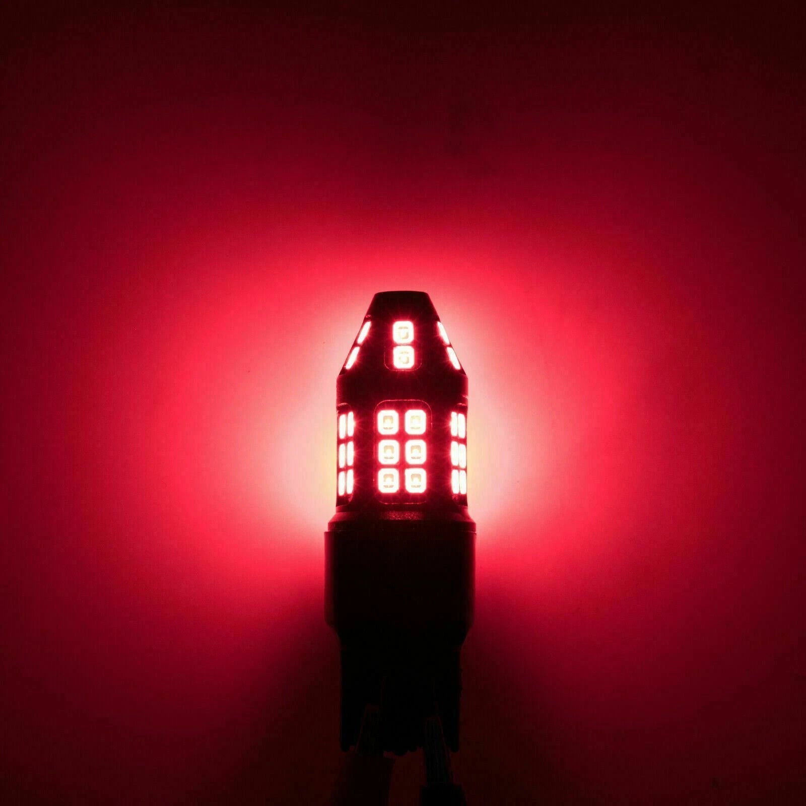 Red 40-SMD Flash Blinking Strobe LED Brake Tail Light for Parking Bulbs (-)
