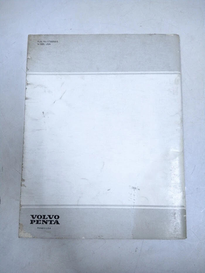 Service Manual for Volvo Penta 7730258-6 (2001–2003) Diesel Engine