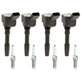 Set of 4 Ignition Coils & NGK Platinum Spark Plugs for A3 A4 A6 Golf Jetta (2000–2023)