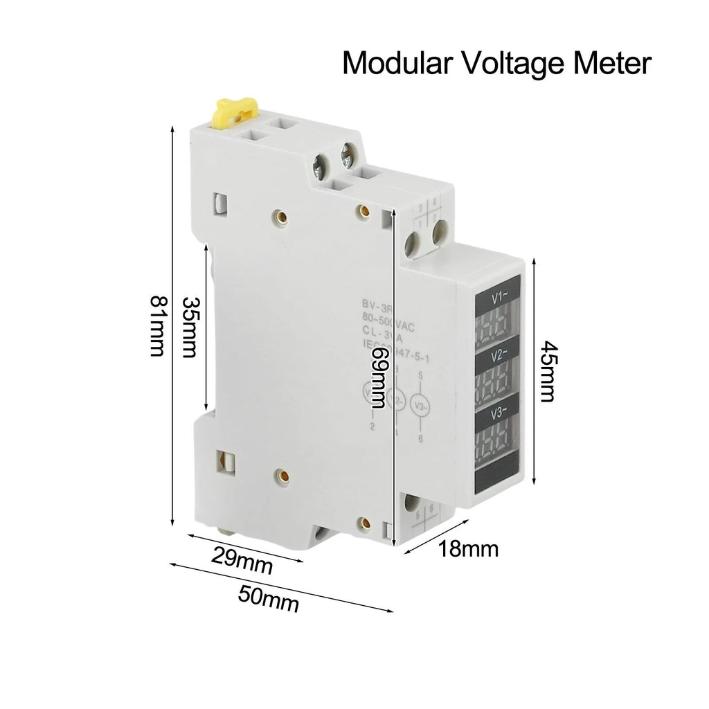 Din Rail Volt Meters with Temperature Resilience for Various Applications
