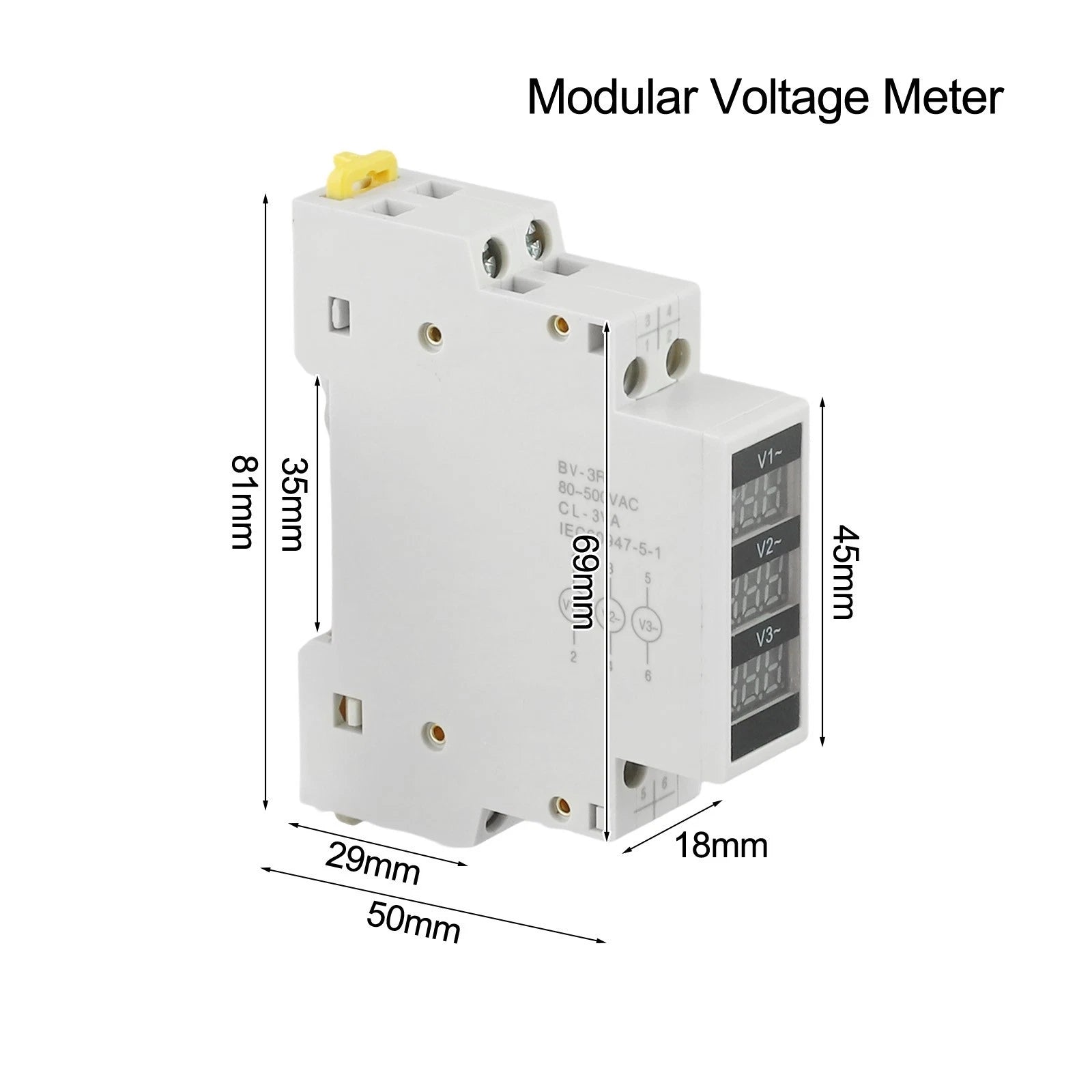 Din Rail Volt Meters with Temperature Resilience for Various Applications