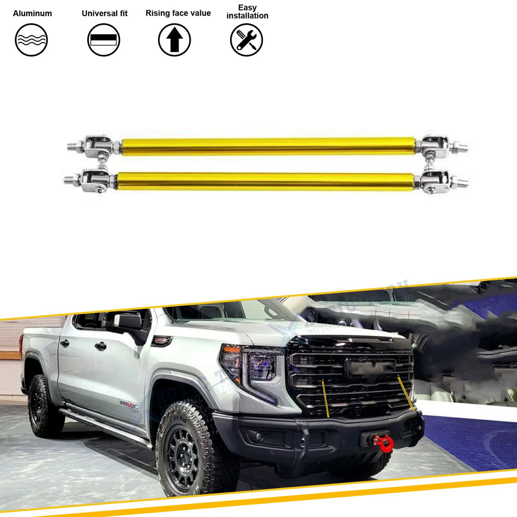 2Pcs Alloy Gold Rear Front Diffuser Bumper Lip for GMC (2014–2018)