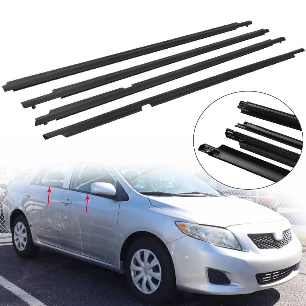 Weatherstrip Window Moulding Trim Seal Belt for Toyota Corolla (2009–2012)