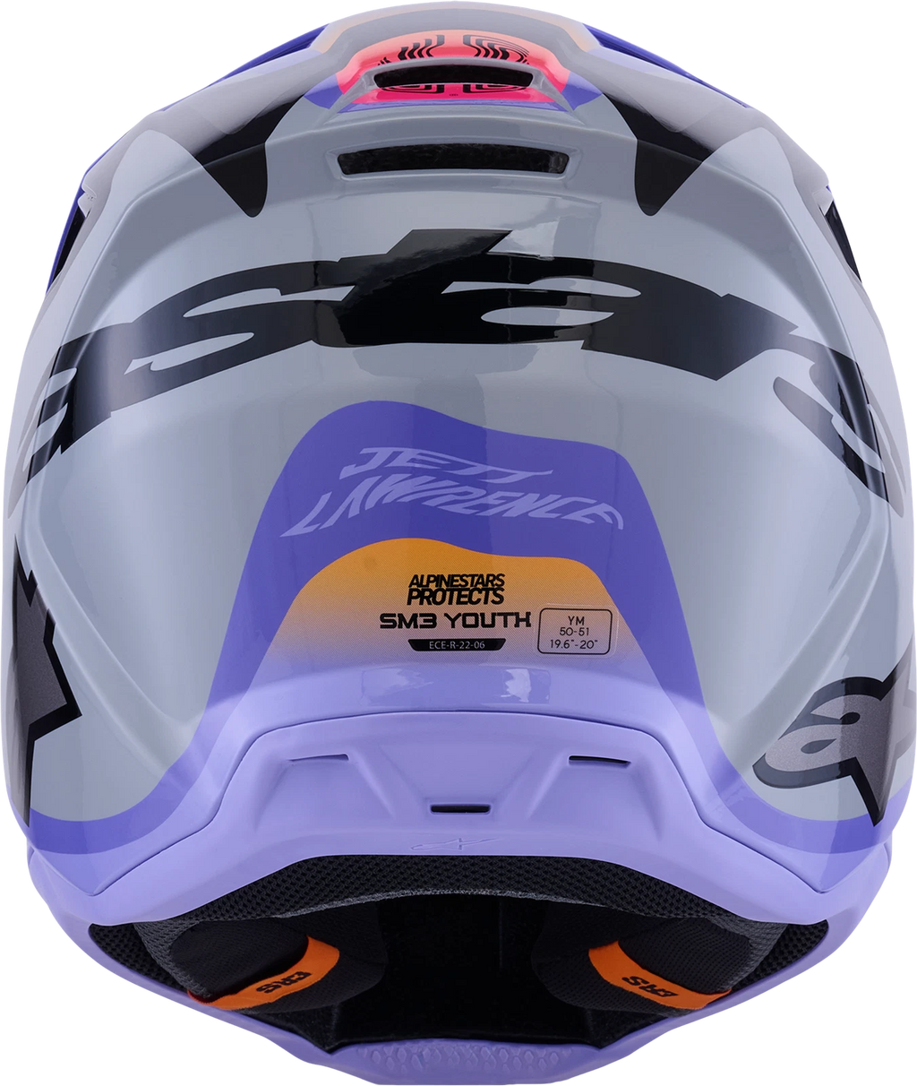 Alpinestars SM3 Offroad Helmet for Offroad (2X-Large, Grey Purple Black)