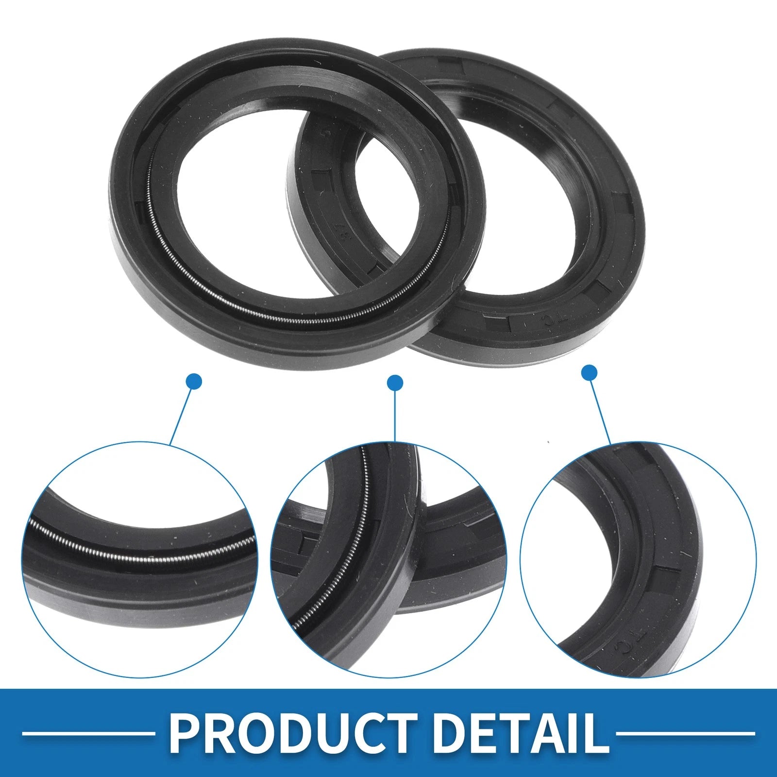 Set of 5 Oil Seal Rotary Shaft Seal Nitrile Rubber 25x37x5mm